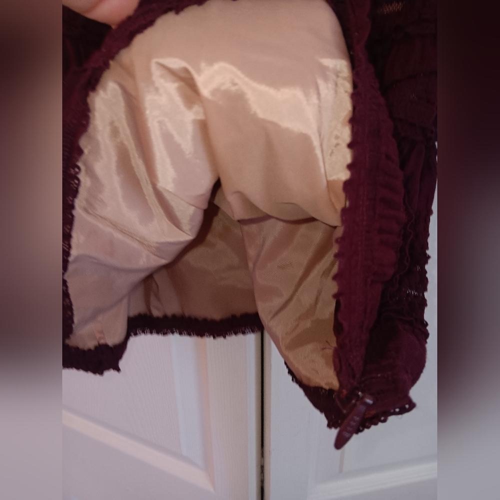Cinq à Sept Burgundy Off-Shoulder Blouse - Picture 6 of 11